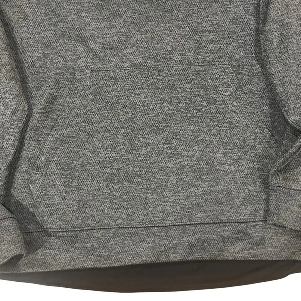 Adidas Mens Size XL Dark Gray Pullover Hoodie With White Logo Outline Climawarm